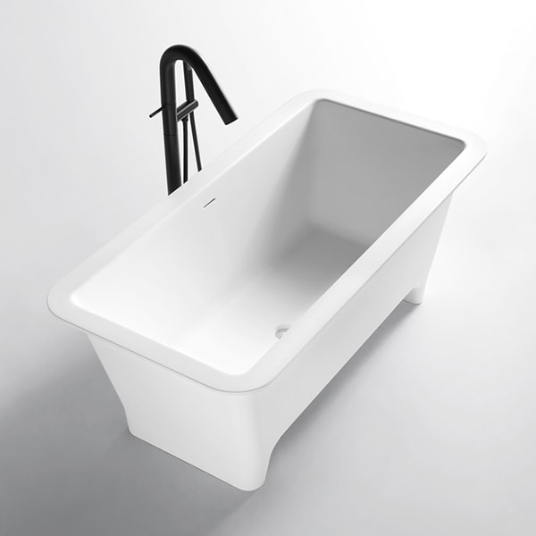 人造石浴缸 长方形独立式浴缸 家用成人泡澡浴缸 卫生间艺术沐浴缸BS-Q03 